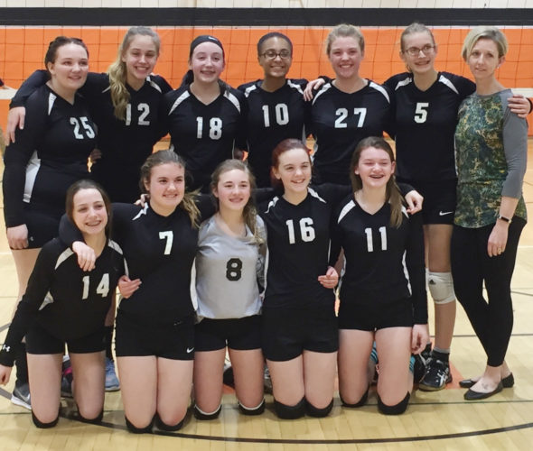 Photos submitted to Times Observer Sheffield Area Junior Senior High School 7th & 8th grade volleyball recently finished up its season. The 8th grade only lost one match all season. The girls that participated are, from left, in front, Caidance Anderson, Anna McCracken, Allyson Schmader, Madison Borkowski, and Annabel Sheldon and, in back, Shelbie Crisman, Lynzie Grubbs, Emily Leichtenberger, Kira Wortenson, Allysa Dunham, Lilly Lauffenberger and Coach Melissa Lemay.  